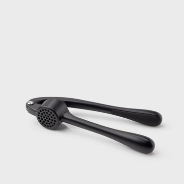 Black Stainless Steel Garlic Press – Matt Black Finish – All-Metal, Heavy-Duty, Dishwasher Safe